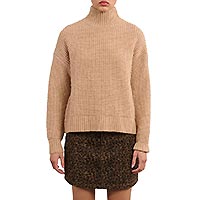 PULL MAILLE CARREE BEIGE - Lili Sidonio