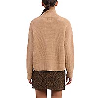 PULL MAILLE CARREE BEIGE - Lili Sidonio