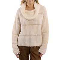 PULL MAILLE SEQUINS ECRU - Molly Bracken