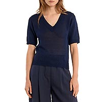 PULL MOLLY COL V NAVY BLUE - Molly Bracken