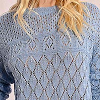 PULL MOLLY MAILLE LIGHT BLUE - Molly Bracken