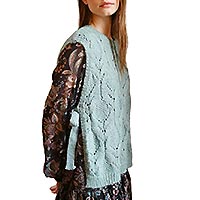 PULL NOEUDS AQUA BLUE - Molly Bracken