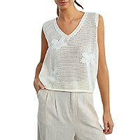 PULL SM CROCHET BEIGE - Lili Sidonio