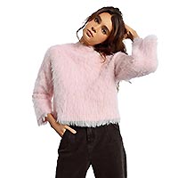 PULL TEXTURE ROSE CLAIR - Lili Sidonio