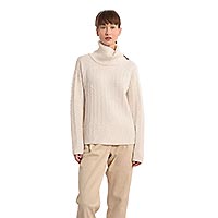 PULL TORSADE OFF WHITE - Molly Bracken
