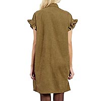 ROBE CHEMISE FRONCES KHAKI - Lili Sidonio