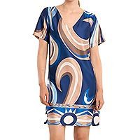 ROBE CHEMISE MOLLY BLUE PRINT - Molly Bracken