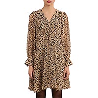 ROBE COURTE LEOPARD IRISEE - Lili Sidonio
