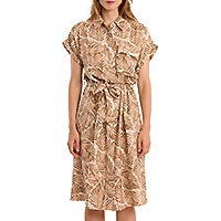 ROBE COURTE MOLLY CAMEL PRINT - Molly Bracken
