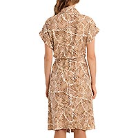 ROBE COURTE MOLLY CAMEL PRINT - Molly Bracken