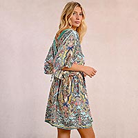 ROBE COURTE MOLLY GREEN BLOOM - Molly Bracken