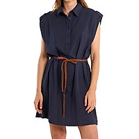 ROBE COURTE SAFARI NAVY BLUE - Molly Bracken