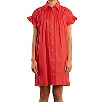 ROBE LILI COTON ROUGE - Lili Sidonio