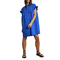 ROBE LILI FRONCES BLUE - Lili Sidonio
