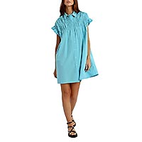ROBE LILI FRONCES TURQUOISE - Lili Sidonio