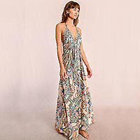 ROBE LONGUE MOLLY GREEN BLOOM - Molly Bracken