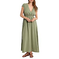ROBE LONGUE MOLLY SAGE GREEN - Molly Bracken