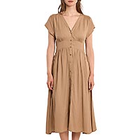 ROBE MIDI MOLLY BEIGE - Molly Bracken