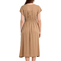 ROBE MIDI MOLLY BEIGE - Molly Bracken