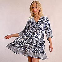 ROBE MOLLY BLUE ZEBRA - Molly Bracken