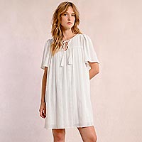 ROBE MOLLY BRODERIES BLANC - Molly Bracken