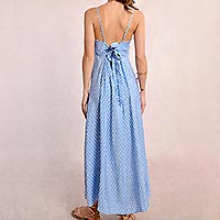ROBE MOLLY POIS BLANC BLEU - Molly Bracken