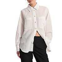 SHIRT WOVEN WHITE - Molly Bracken