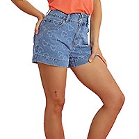 SHORT LILI SHORT DENIM  COEUR - Lili Sidonio