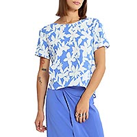 TOP LILI BLUE HOLBOX PRINT - Lili Sidonio
