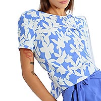 TOP LILI BLUE HOLBOX PRINT - Lili Sidonio