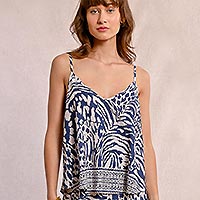 TOP MOLLY BLUE ZEBRA - Molly Bracken