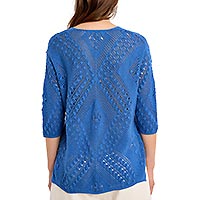 TOP MOLLY MAILLE BLEU - Molly Bracken
