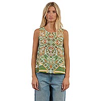 TOP MOLLY PRINT GREEN INES - Molly Bracken