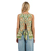 TOP MOLLY PRINT GREEN INES - Molly Bracken