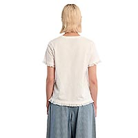 TSHIRT COEUR DENTELLE BLANC - Lili Sidonio