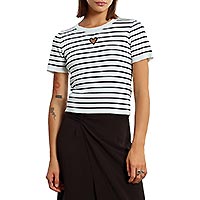 TSHIRT LILI COEUR BLANC BLEU - Lili Sidonio