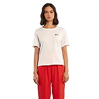 TSHIRT LILI COEUR ECRU - Lili Sidonio