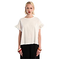 TSHIRT LILI MAILLES ECRU - Lili Sidonio