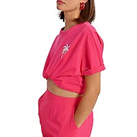 TSHIRT LILI PALM TREE FUSCHIA - Lili Sidonio