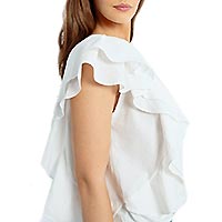 TSHIRT LILI VOLANTS BLANC - Lili Sidonio