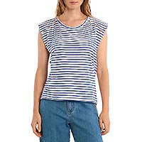 TSHIRT MARINIERE MOLLY BLEU BUTTONS - Molly Bracken