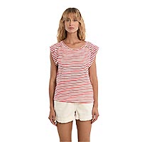 TSHIRT MARINIERE MOLLY RED BUTTONS - Molly Bracken