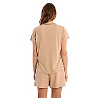 TSHIRT MOLLY COL V  BEIGE - Molly Bracken