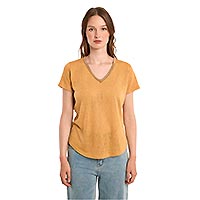 TSHIRT MOLLY COL V  MANGUE - Molly Bracken