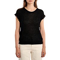 TSHIRT MOLLY CROCHET NOIR - Molly Bracken