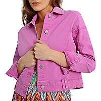 VESTE JEAN MAUVE - Lili Sidonio