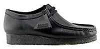 WALLABEE BLACK LEATHER - Clarks