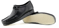 WALLABEE BLACK LEATHER - Clarks