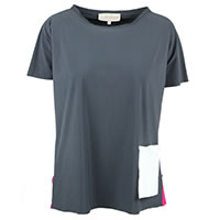 TOP LULLI GRIS BLANC FUXIA - Cocòl