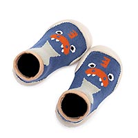 Chaussons-chaussettes En Coton Mélangé Mademoiselle N°044 Bleu Collegien -  Enfant